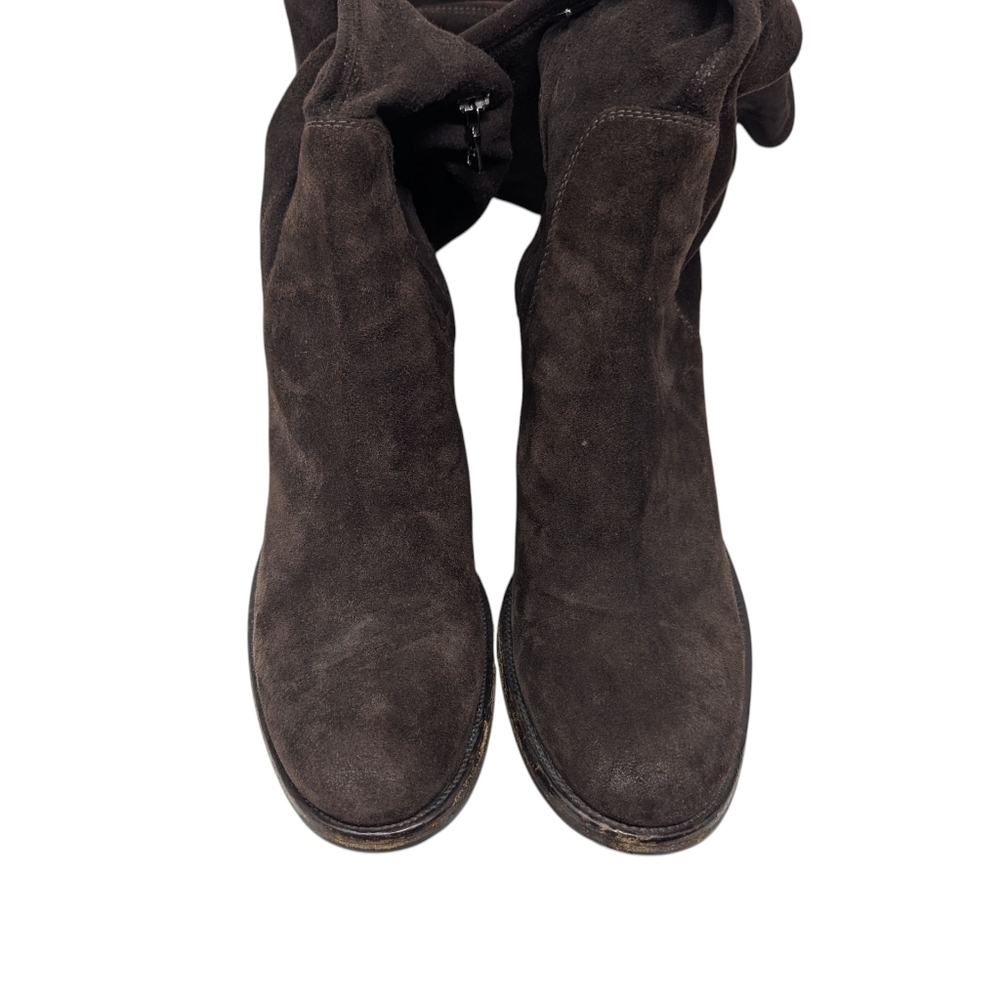 Prada Dark Brown Suede OTK Over the Knee Tall Boot Size EU 38 - Picture 6 of 16